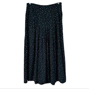 3/$20 💥 Vintage Rafferty A-Line Midi Skirt Multicolor Polka Dot‎ Pleated 90’s